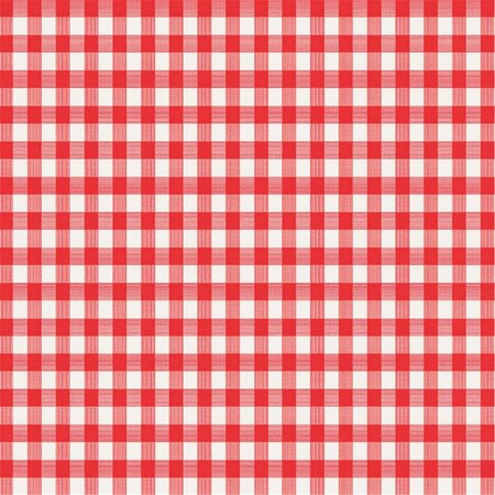 MENU 52 x 90 in. Red & White Checkered Plastic Tablecloth ME2737946